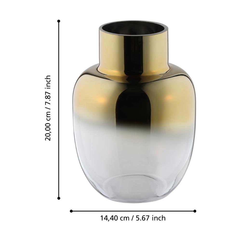 Siranana Gold and Glass Vase