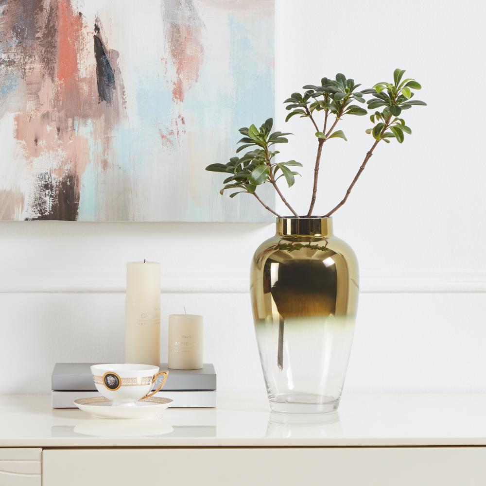Kenyasi Gold Glass Vase