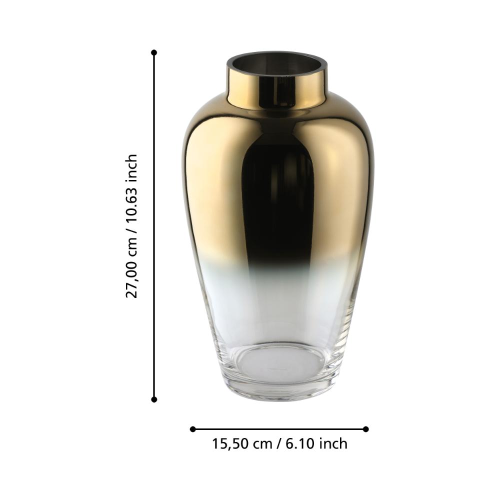 Kenyasi Gold Glass Vase