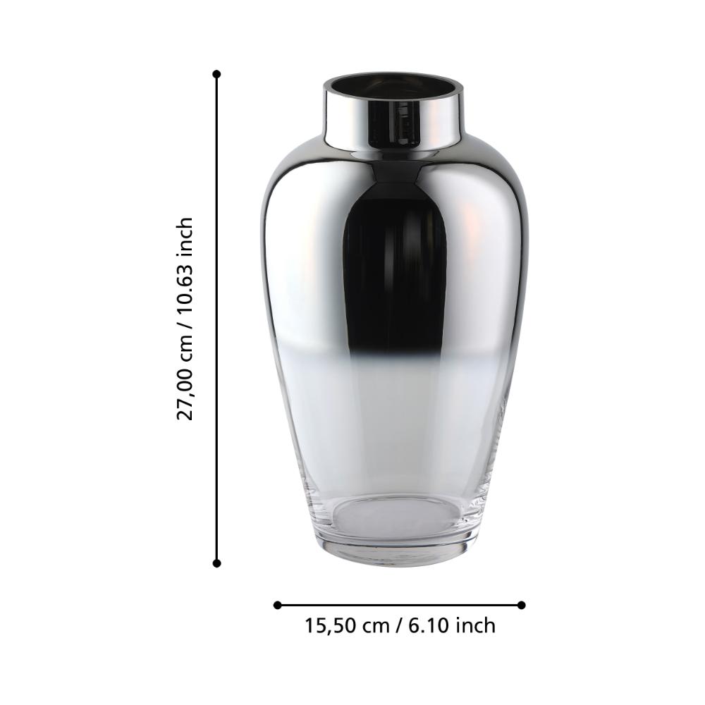 Kenyasi Silver Glass Vase