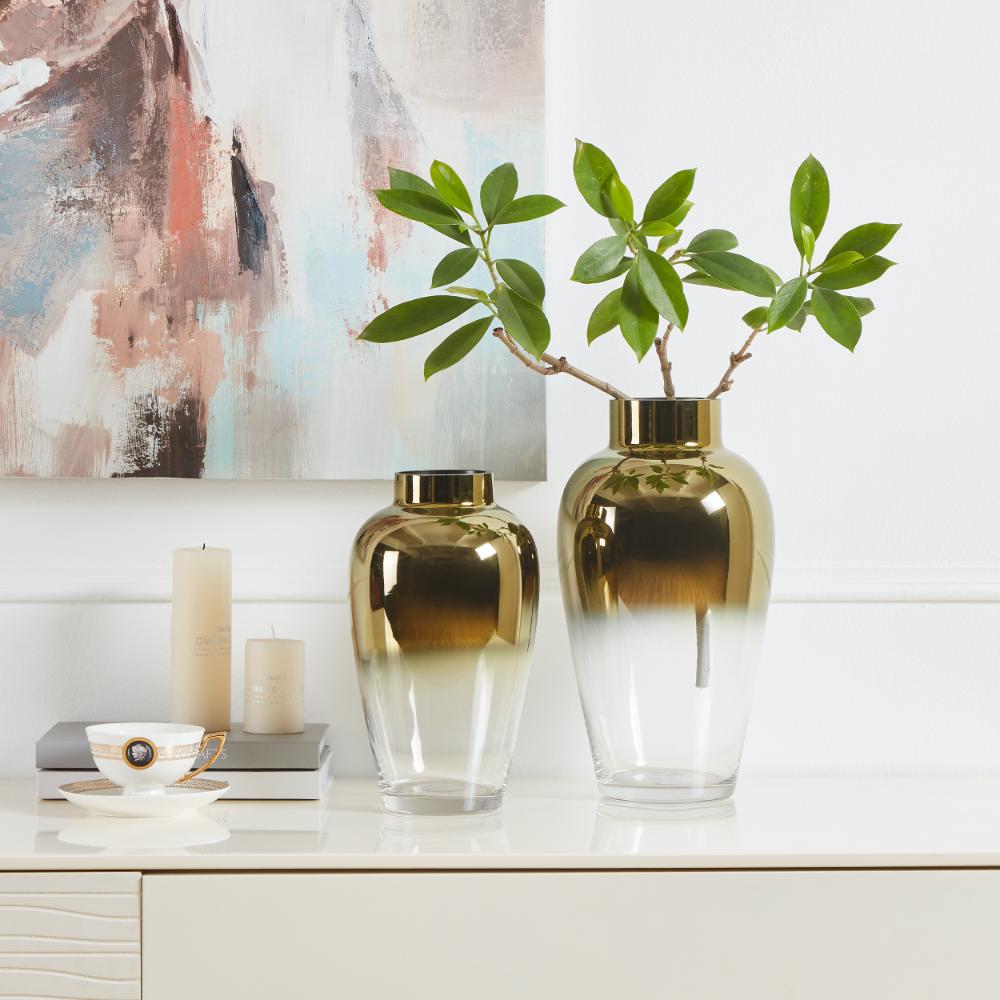 Kenyasi Gold Glass Large Vase