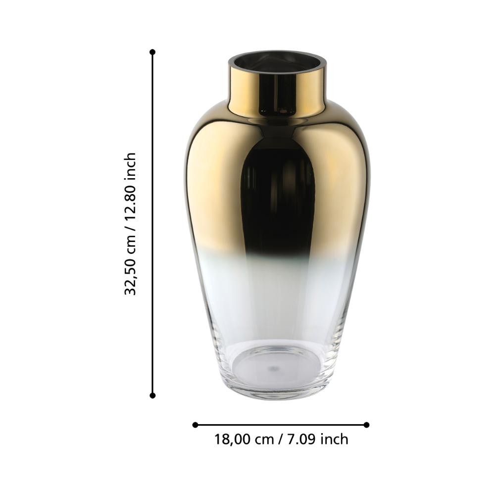 Kenyasi Gold Glass Large Vase