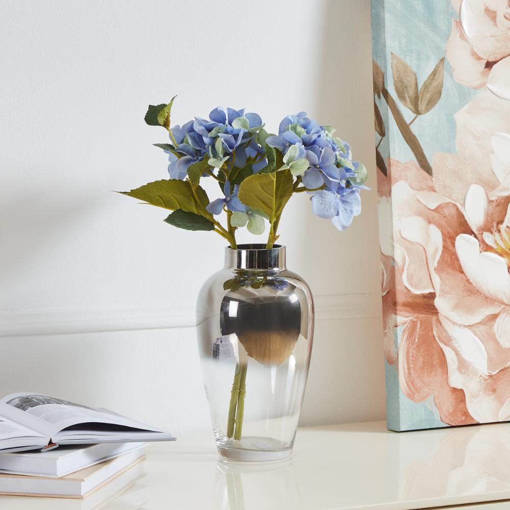 Kenyasi Silver Glass Large Vase