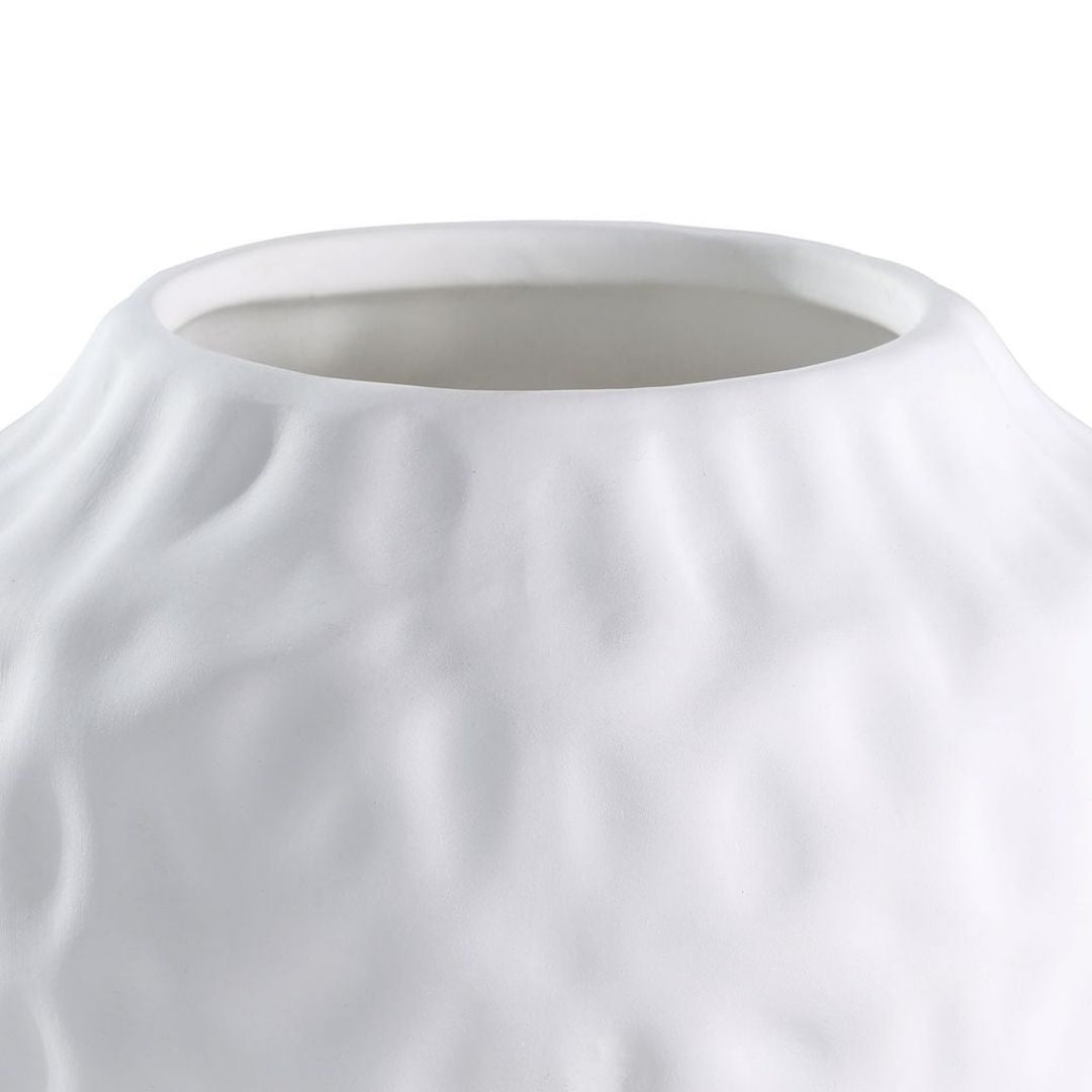 Lovran White Ceramic Vase Large