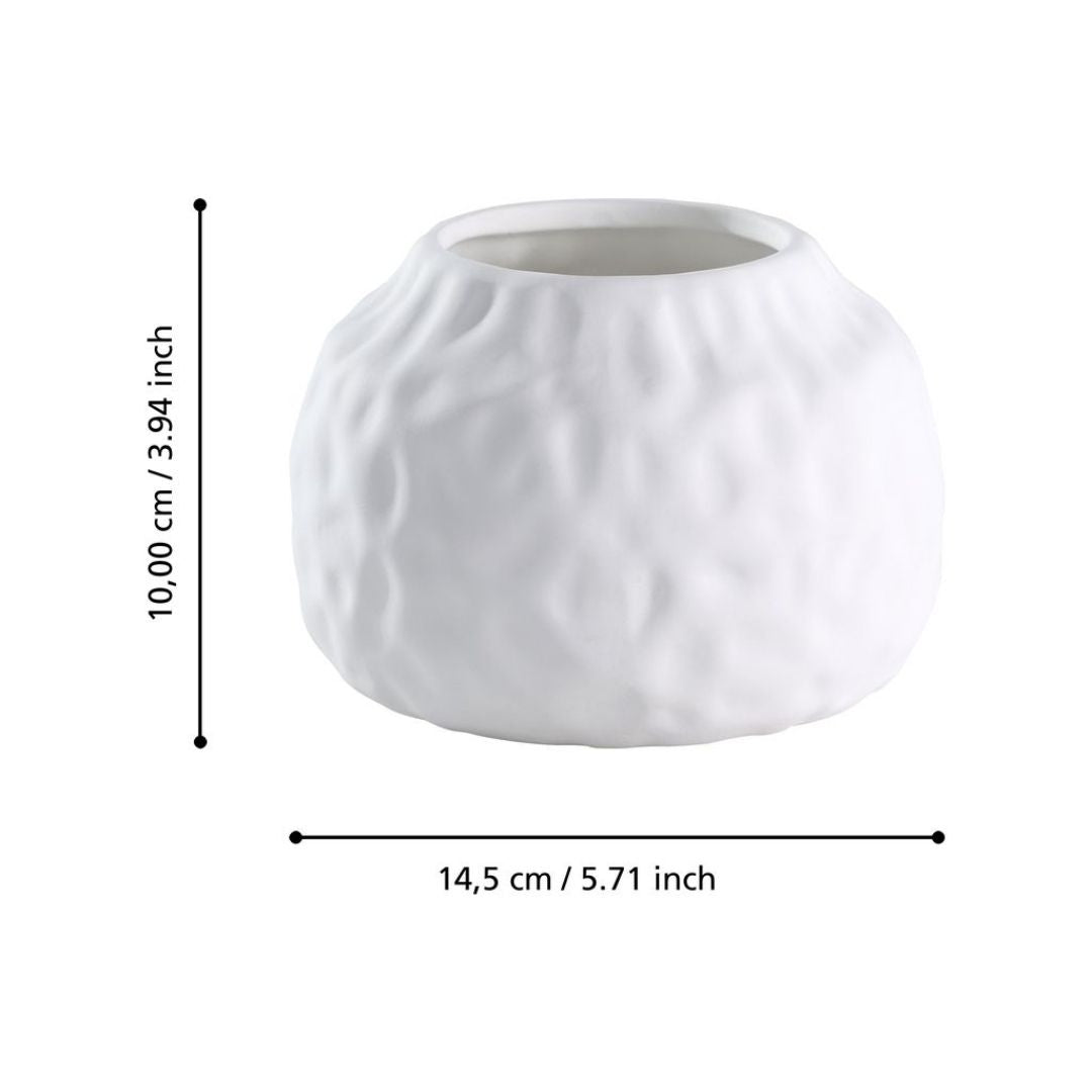 Lovran White Ceramic Vase Large