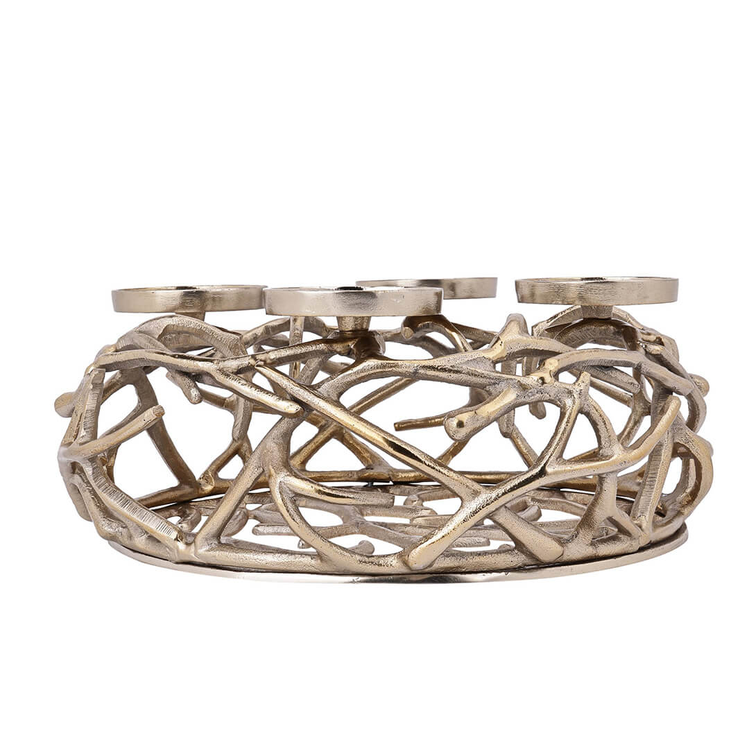 Oroquieta Gold Multi Candle Holder