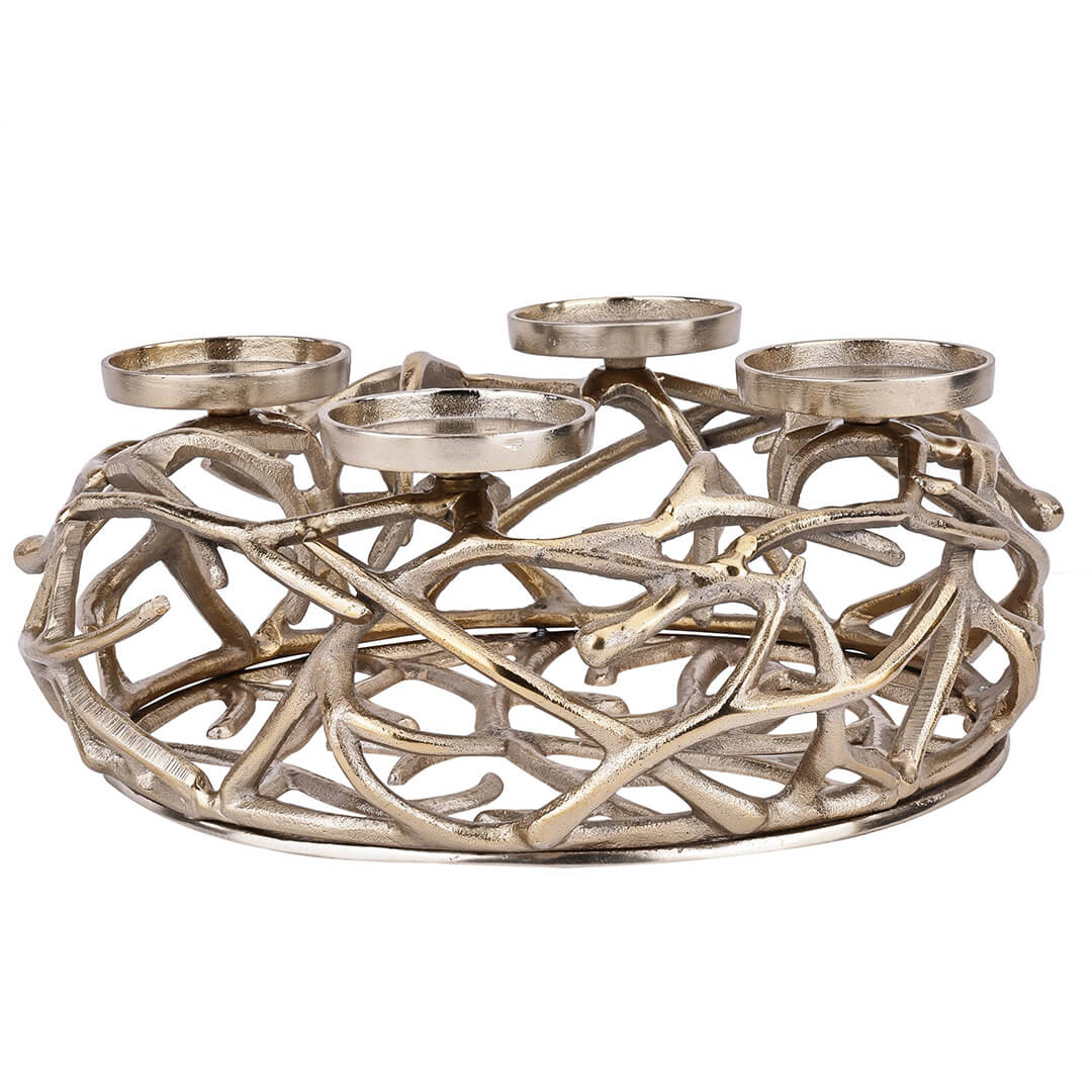 Oroquieta Gold Multi Candle Holder