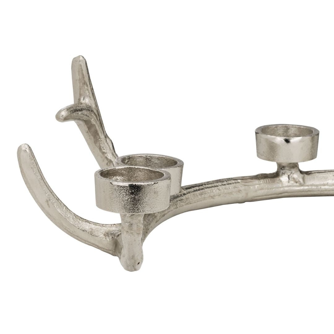Selsing Silver Antler Multi Candle Holder