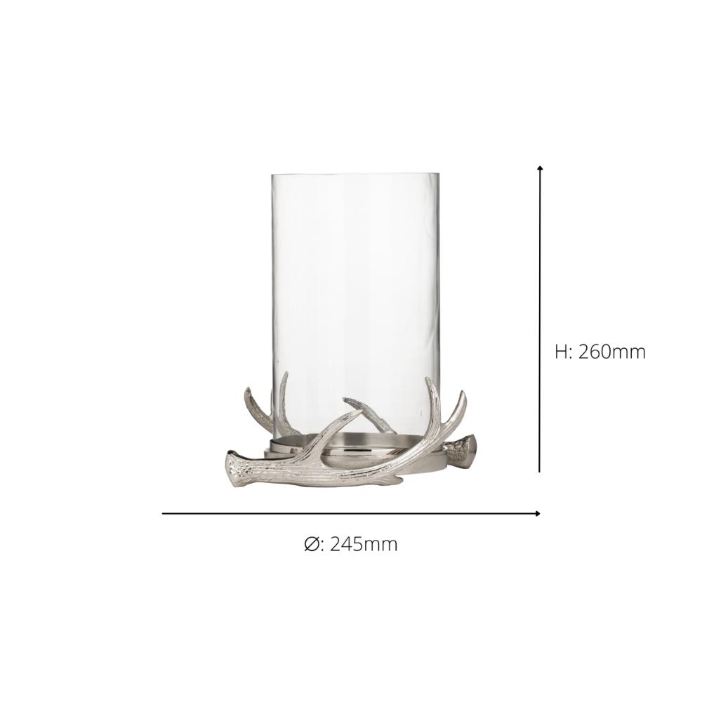 Selising Silver and Glass Candle Holder