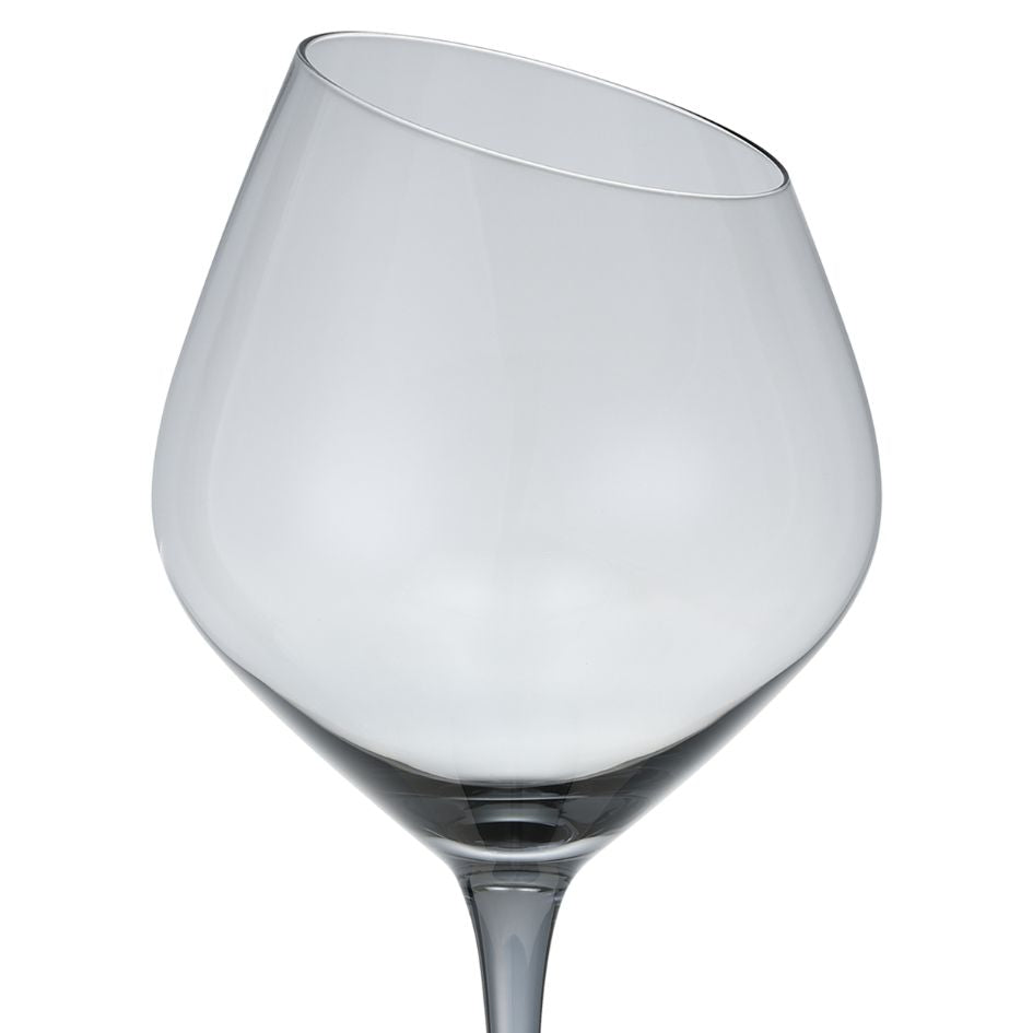 Red Wine Glass with Angled Rim