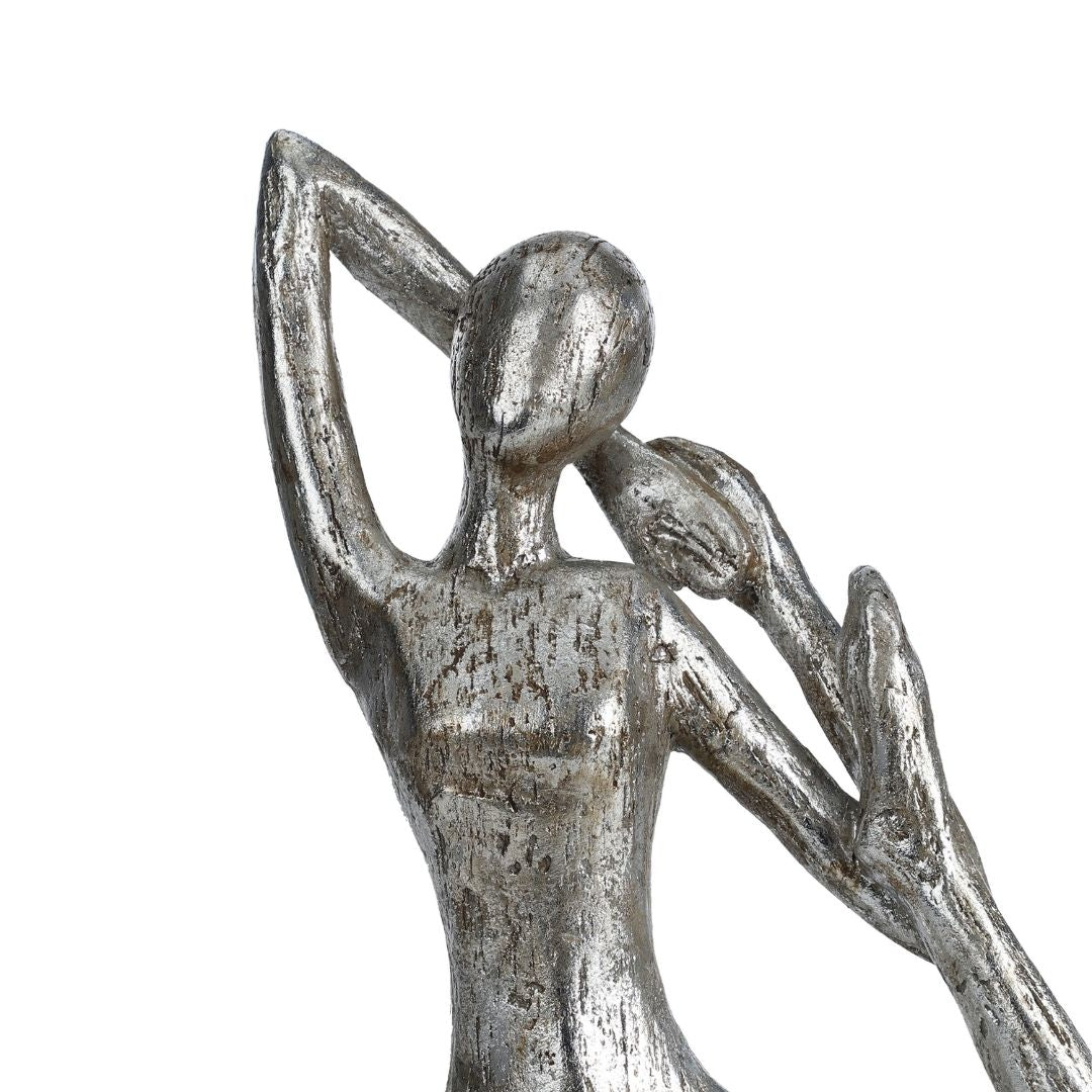 Woman Doing Yoga Metal Ornament