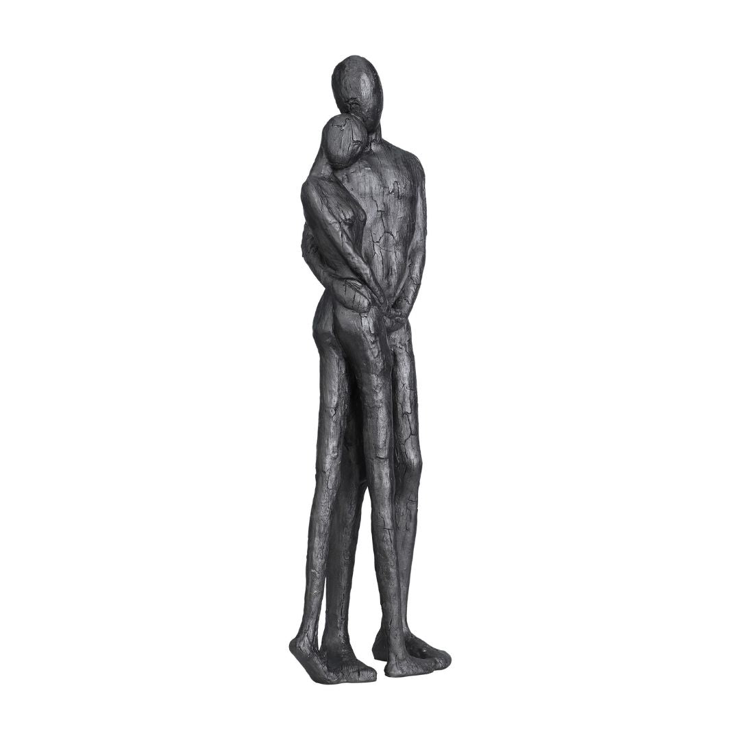 Couple Embracing Metal Ornament
