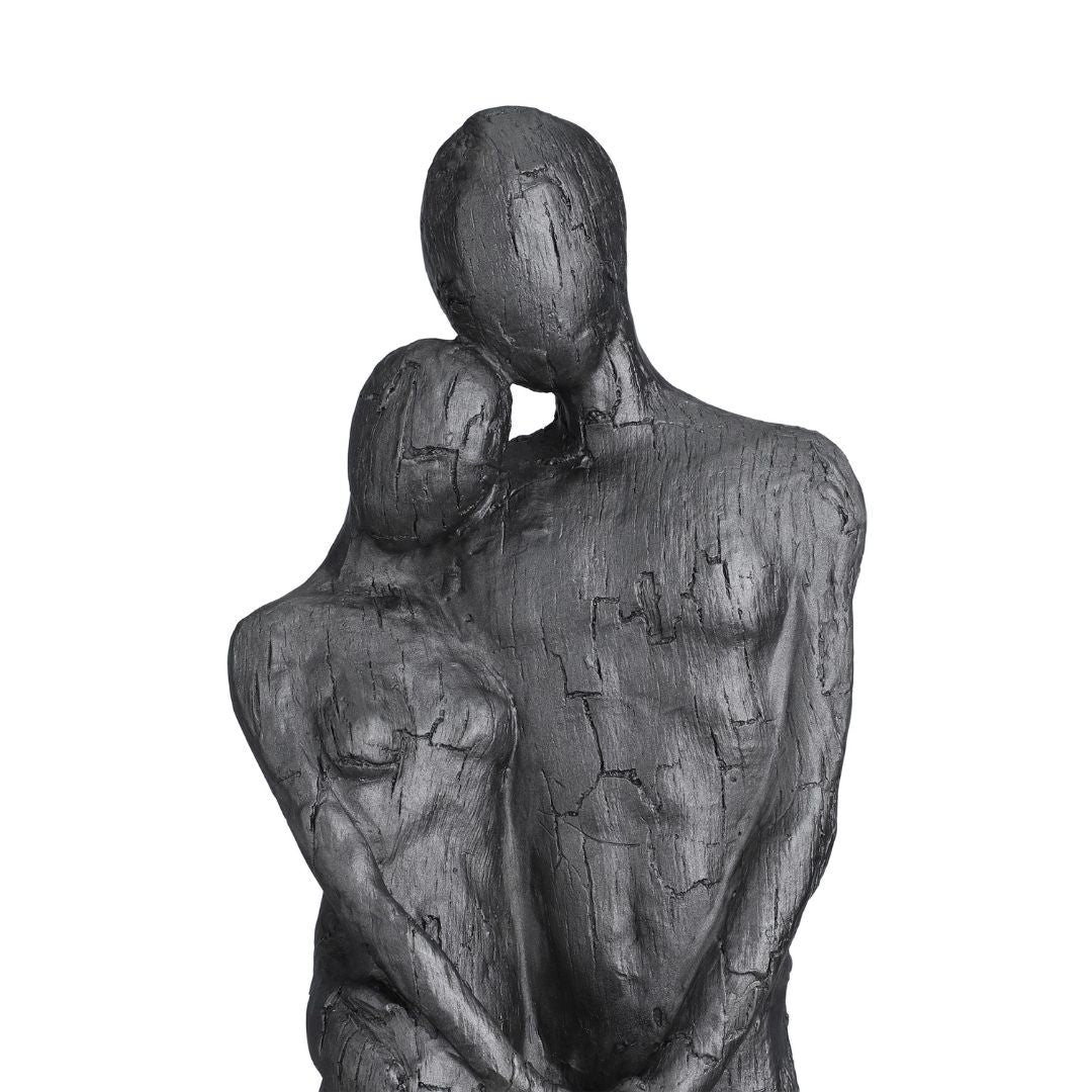 Couple Embracing Metal Ornament