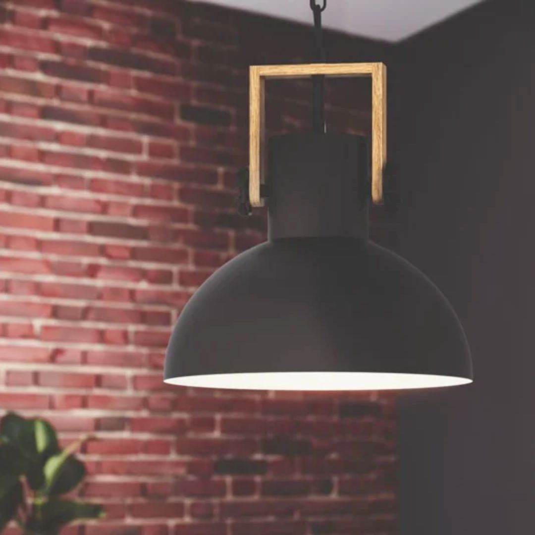 Lubenham 1 Light Black Ceiling Light