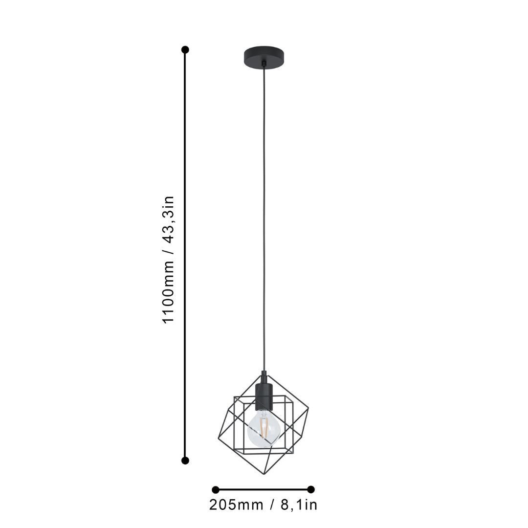Straiton Black Pendant Ceiling Light