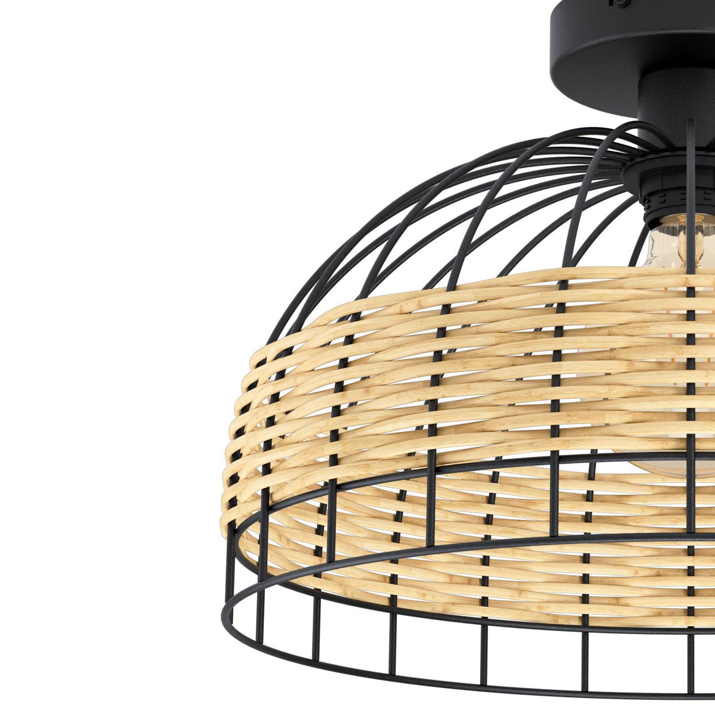 Anwick Black Flush Ceiling Light