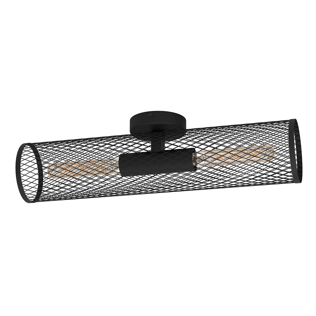 Redcliff 2 Light Black Wall Light