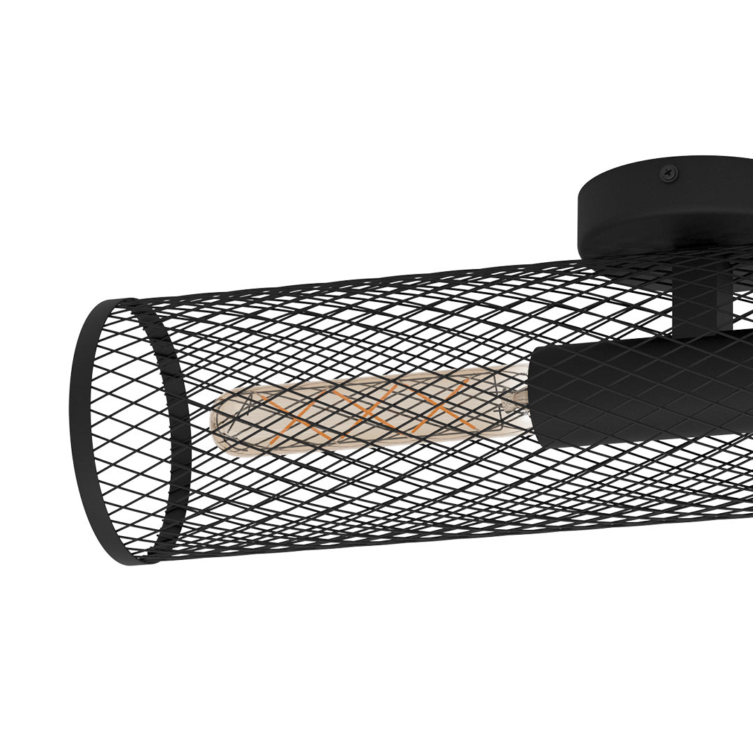 Redcliff 2 Light Black Wall Light