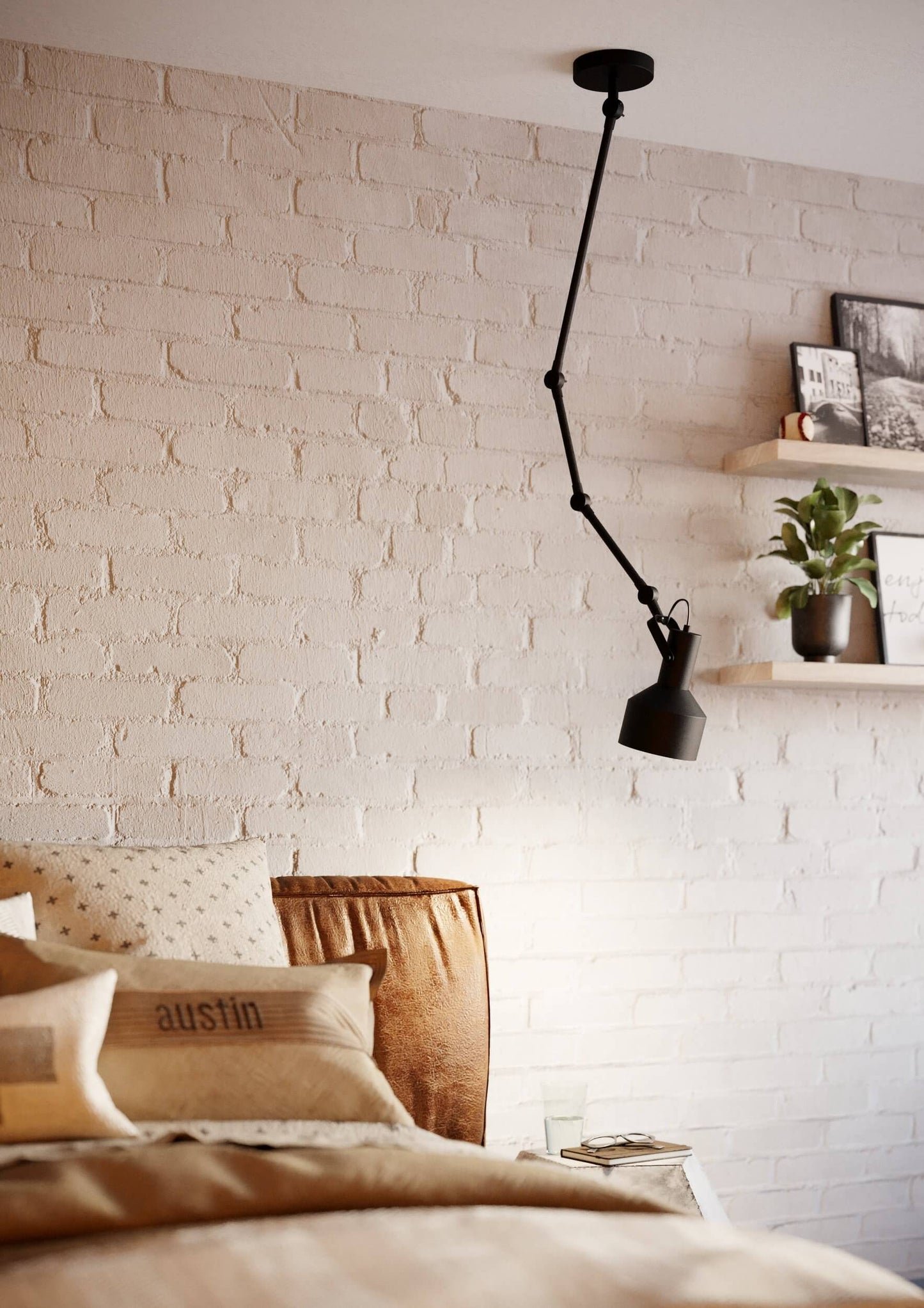 Takeley Black Adjustable Pendant Spotlight