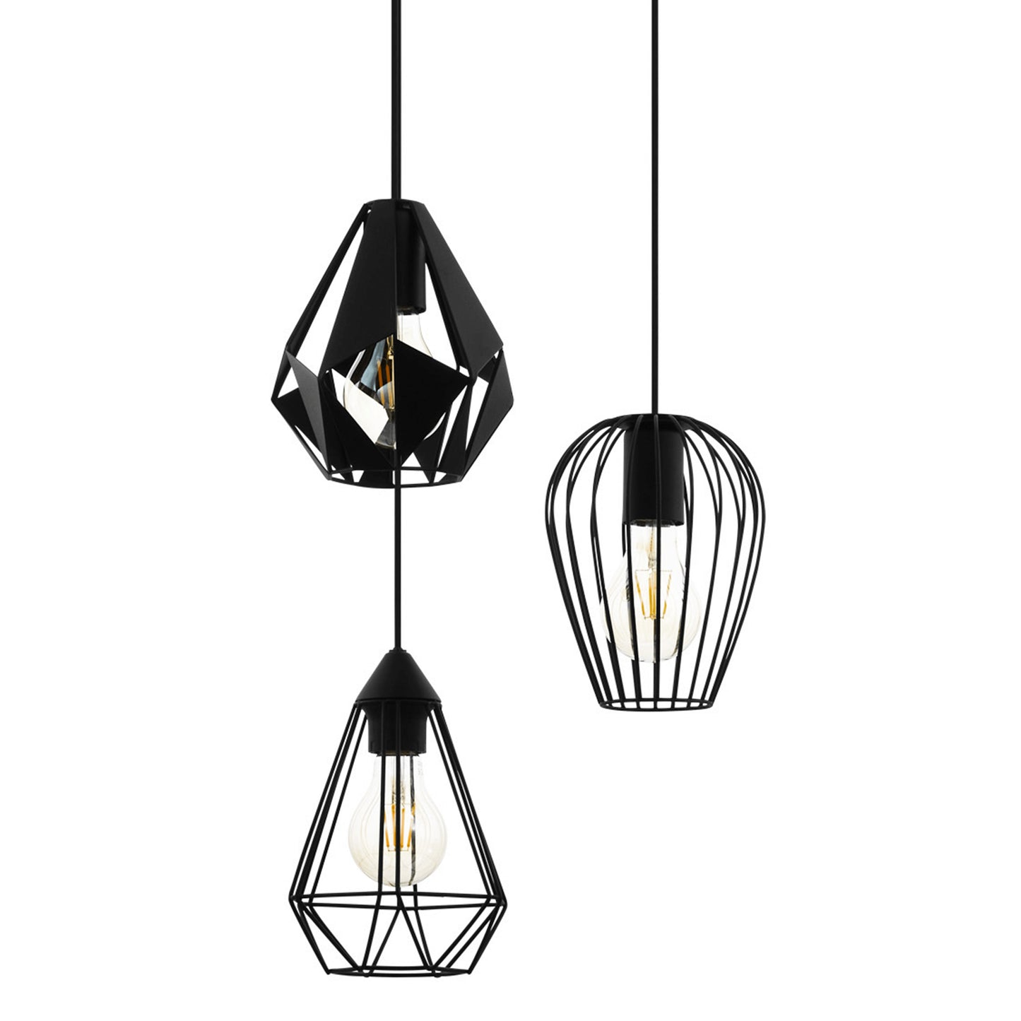 Distaff Multi-Light Black Pendant