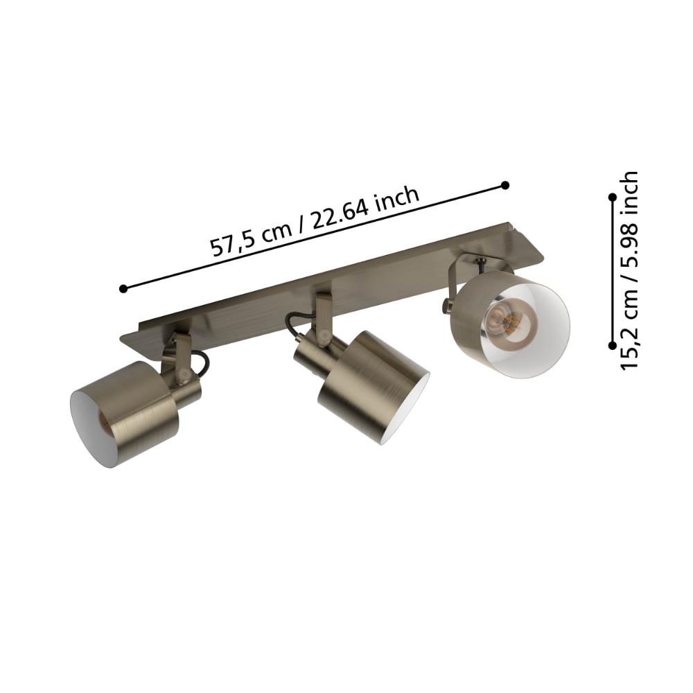 Southery 3-Light Brushed Gold Spotlight Bar