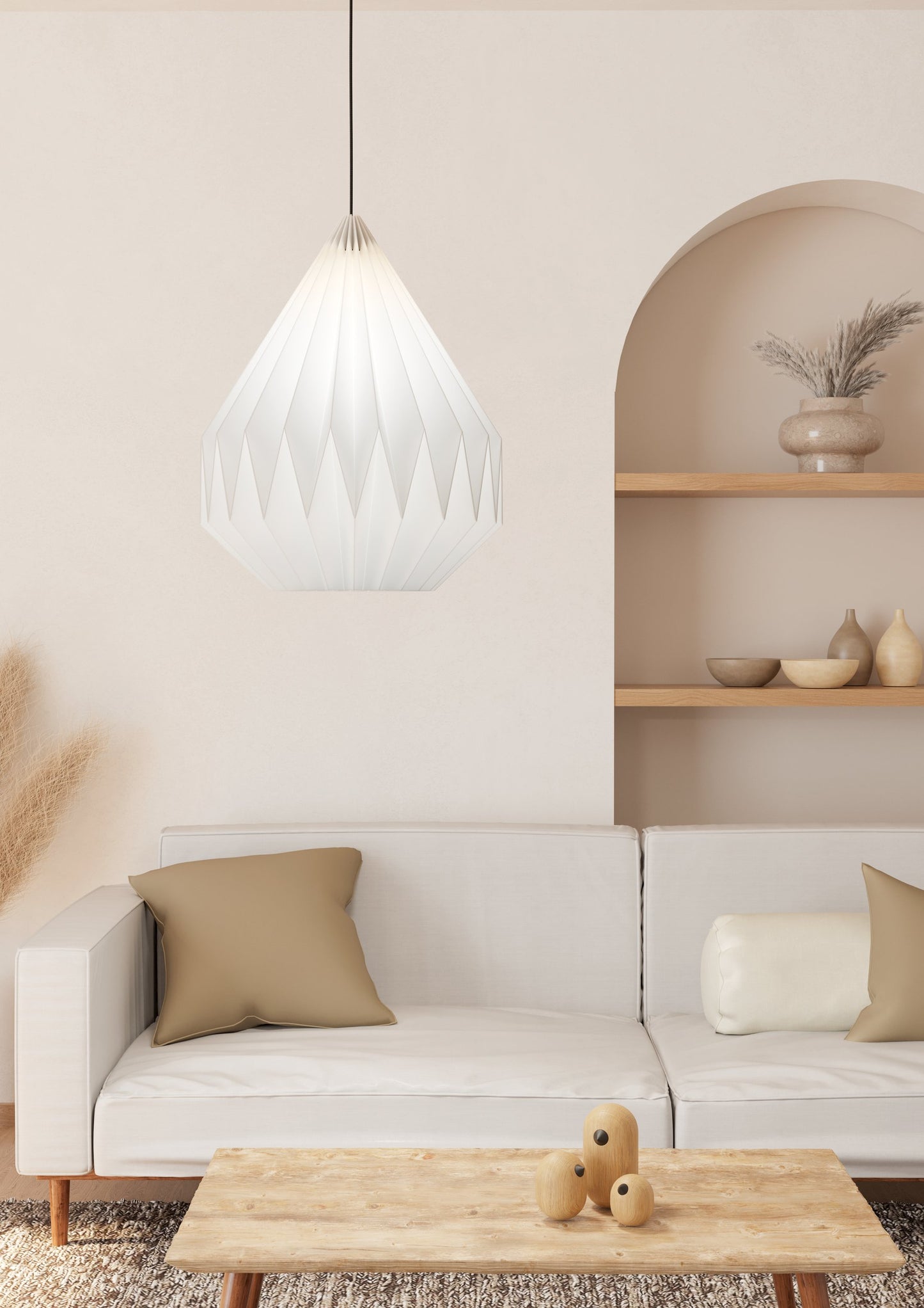 Minting Large White Pendant