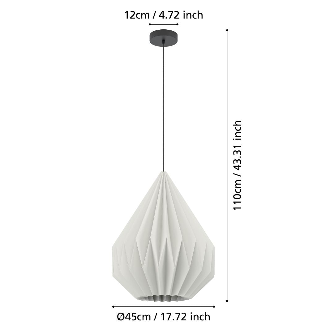 Minting Large White Pendant