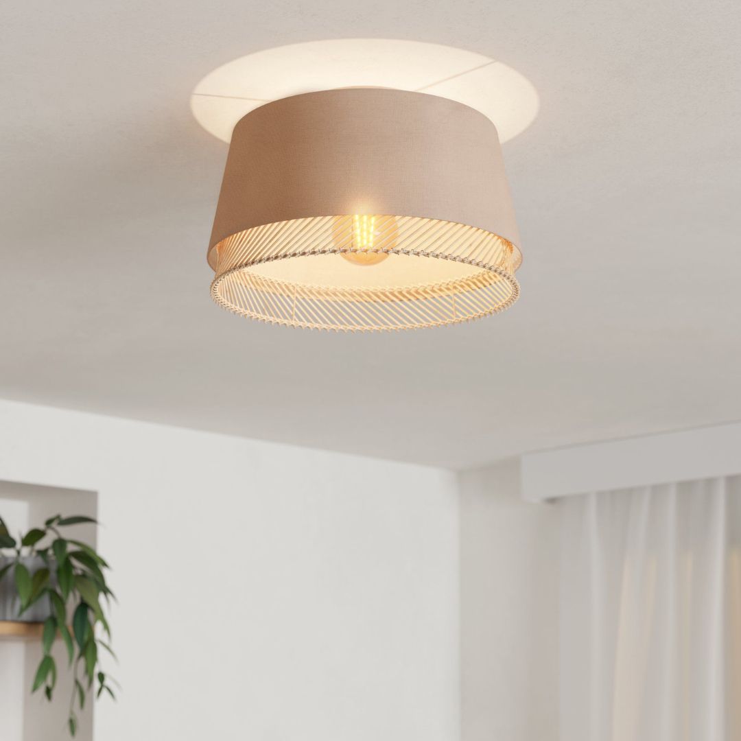 Tabley Natural Bamboo Ceiling Light