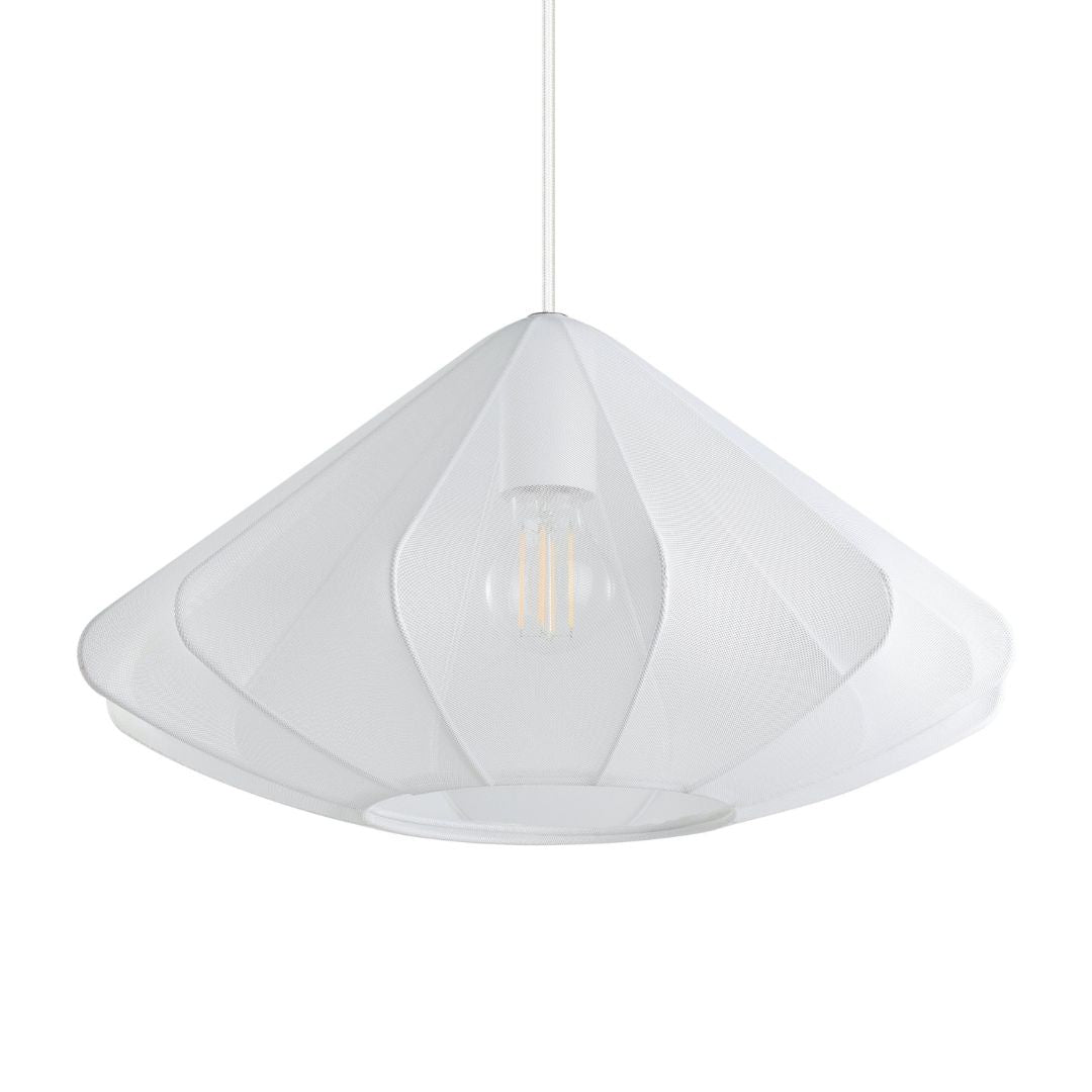 Dolwen Oval White Mesh Pendant Ceiling Light
