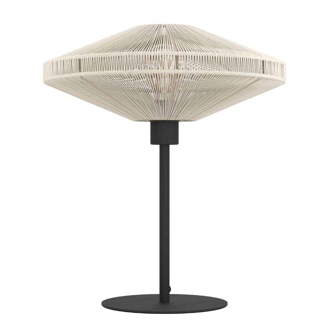 Midsumer Cream & Black Oval Table Lamp