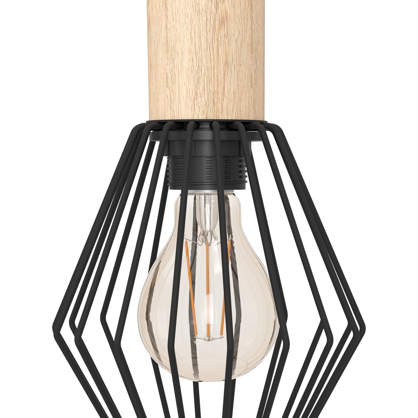 Palmorla 3-Light Black Ceiling Pendant