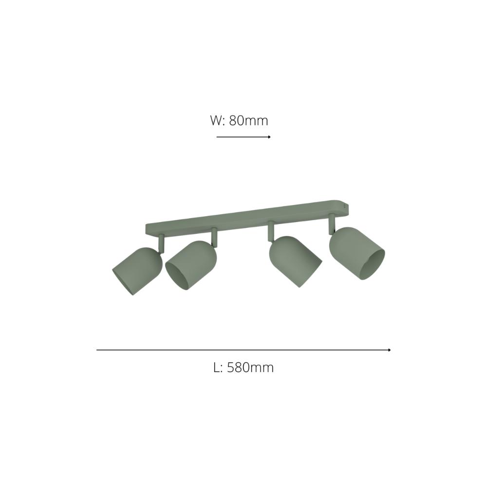 Tilston 4-Light Green Spotlight Bar