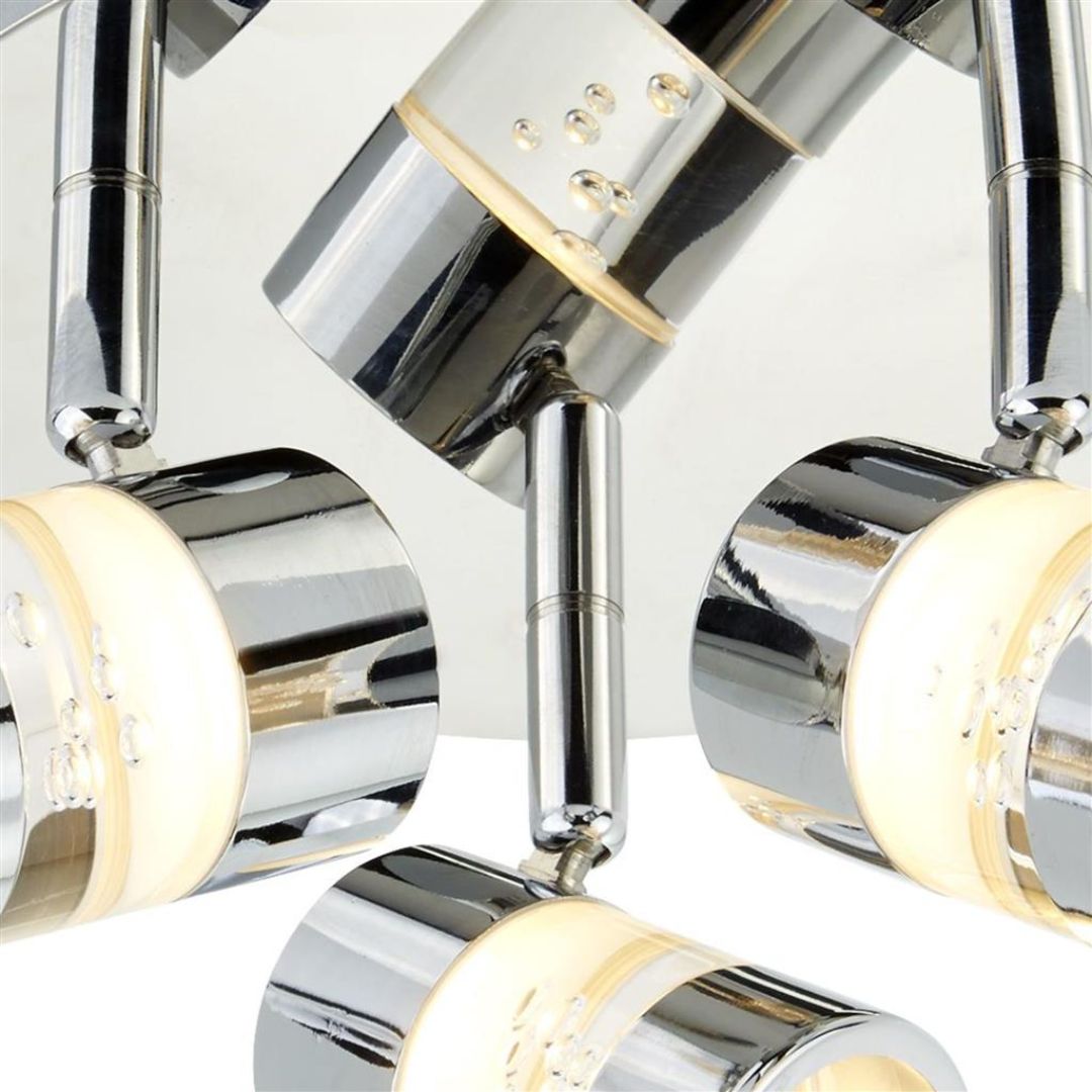 Bubbles Bathroom 3 Light Polished Chrome LED Ceiling Light