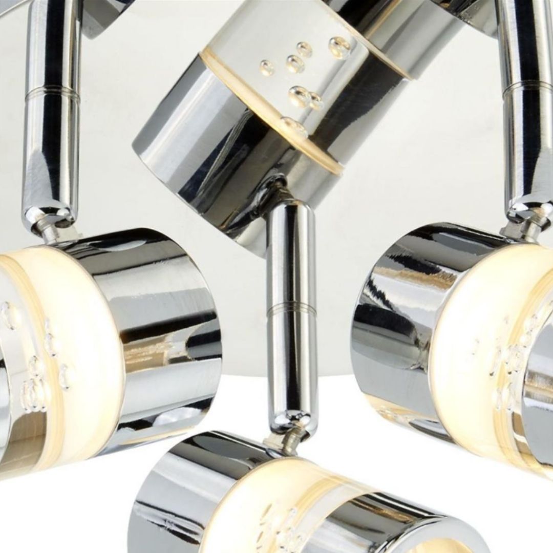 Bubbles Bathroom 3 Light Polished Chrome LED Ceiling Light