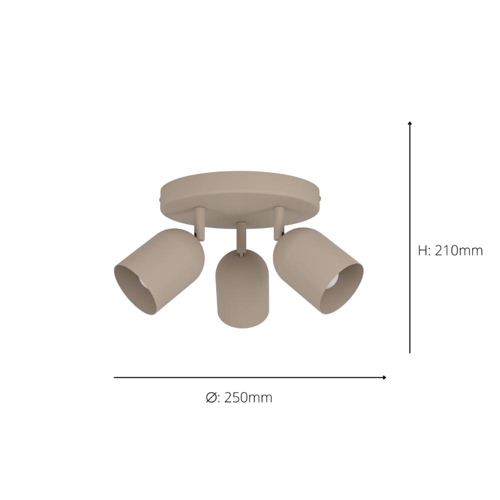 Tilston 3-Light Natural Spot Plate Light