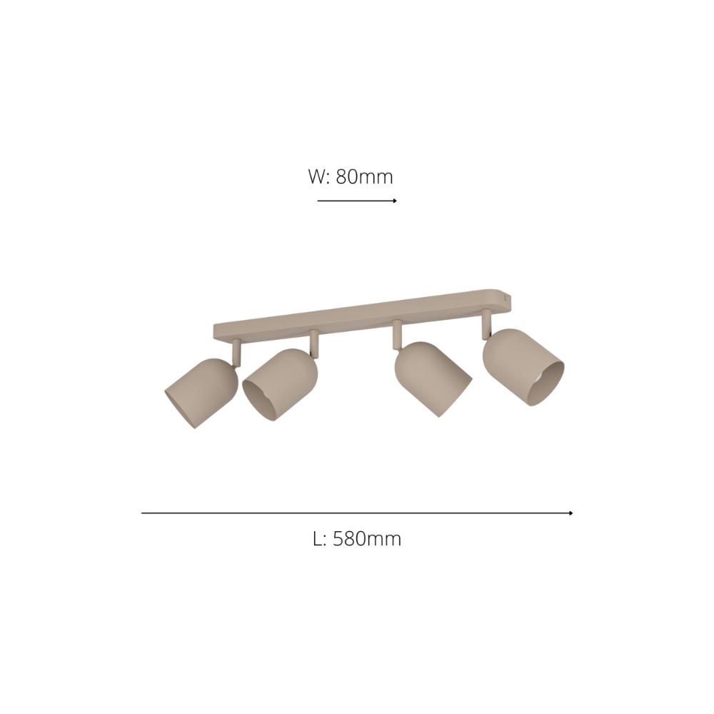 Tilston 4-Light Natural Spotlight Bar