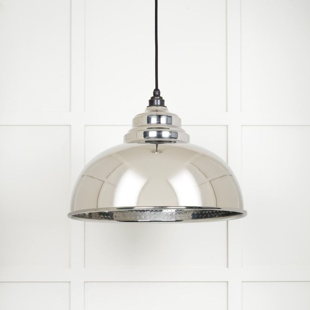 From the Anvil Hammered Nickel Harborne Pendant Ceiling Light