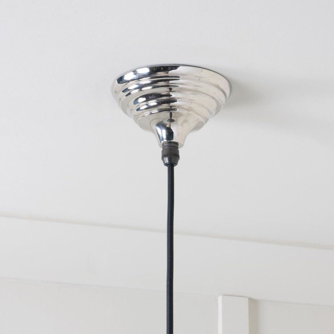 From the Anvil Hammered Nickel Harborne Pendant Ceiling Light