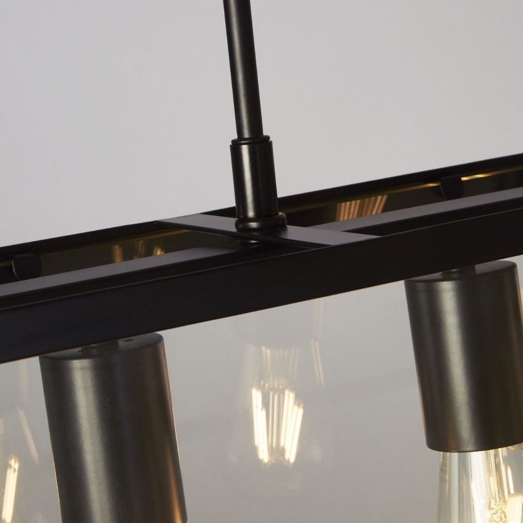 Voyager 5 Light Black Flush or Pendant Ceiling Light