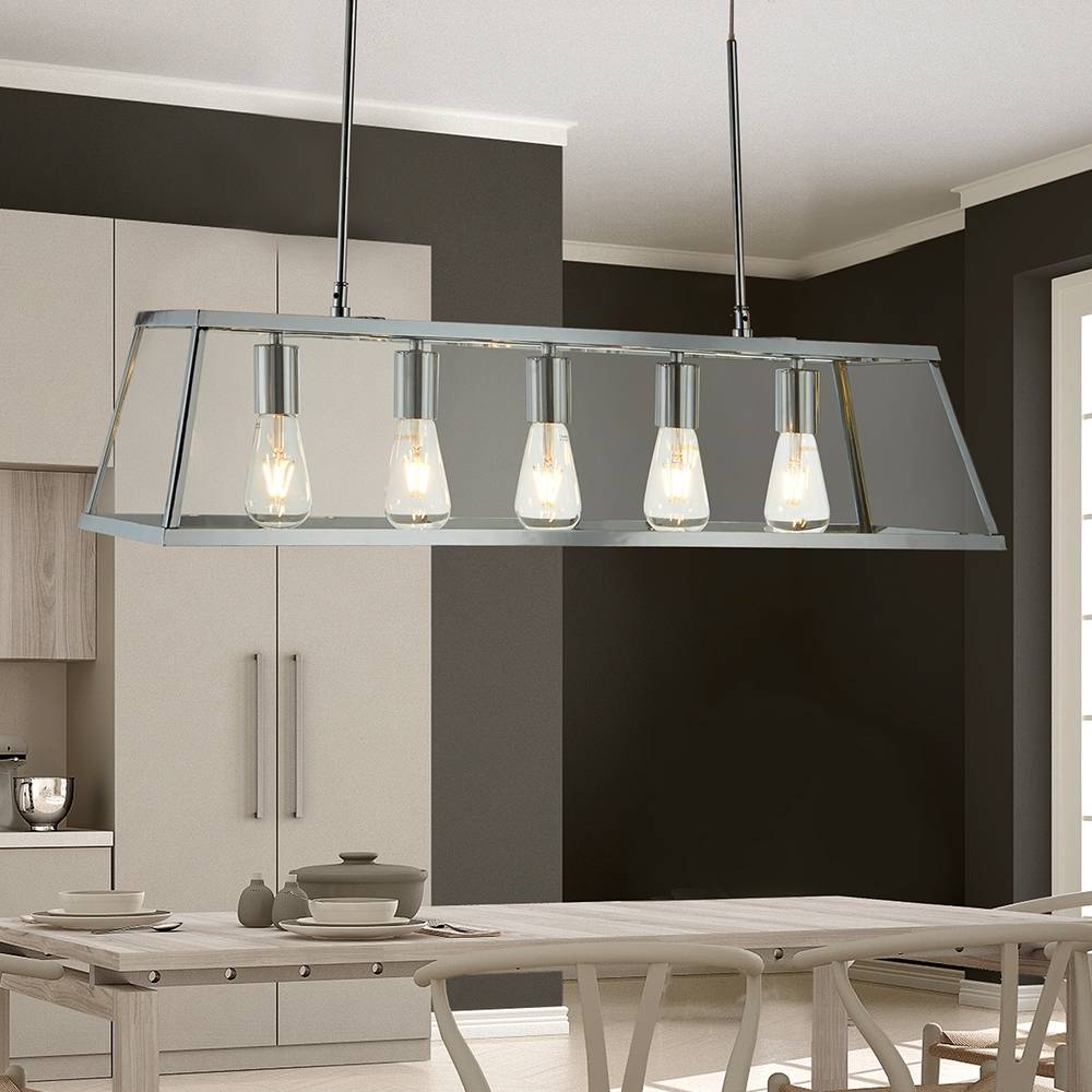 Voyager 5 Light Ceiling Bar Polished Chrome