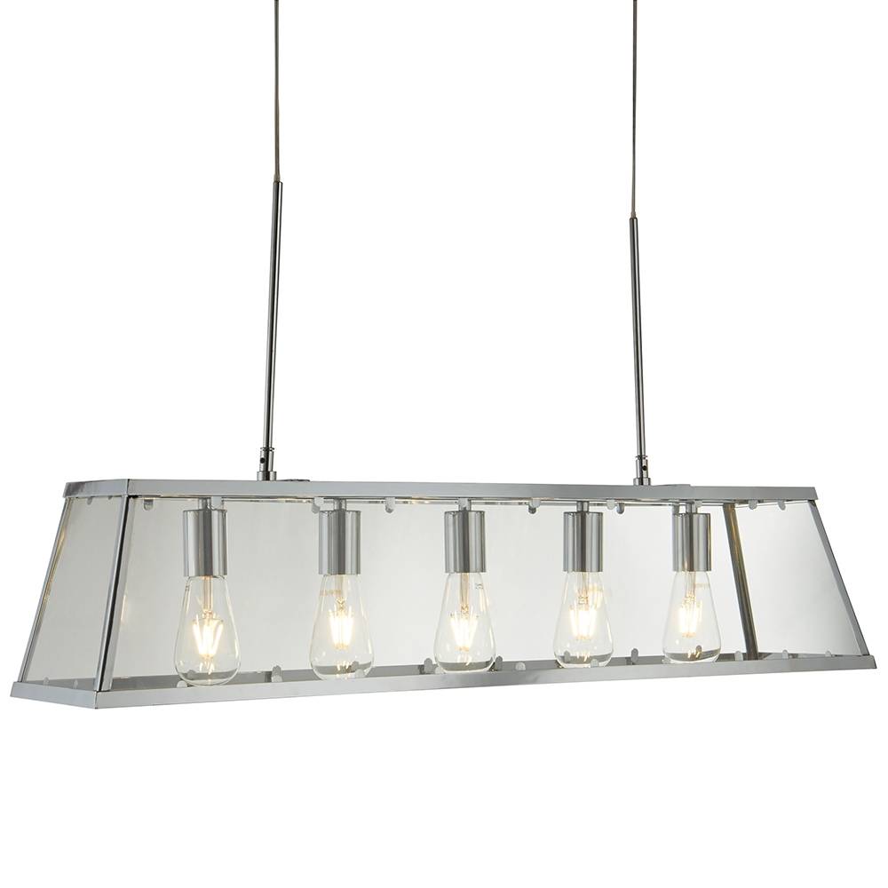 Voyager 5 Light Ceiling Bar Polished Chrome