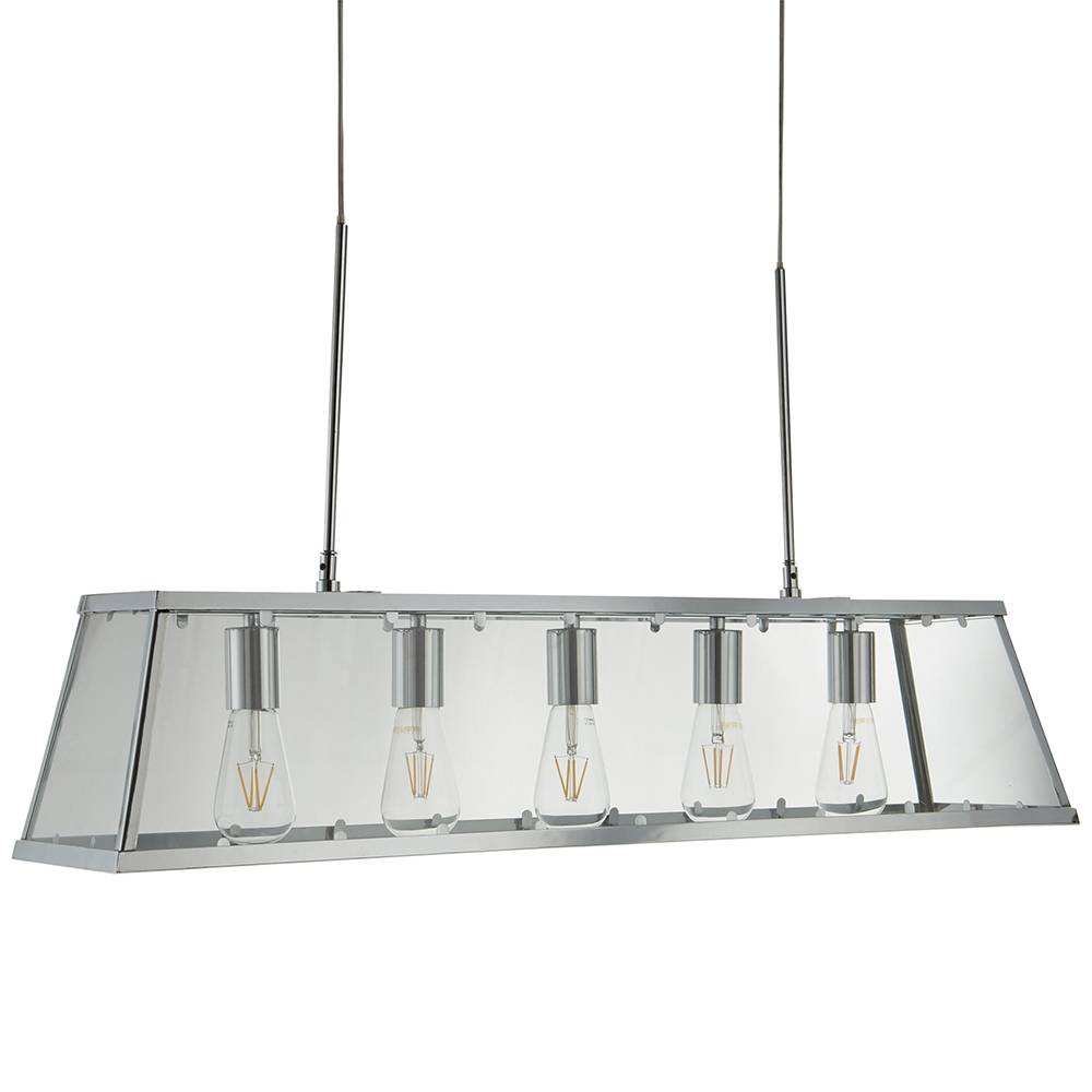 Voyager 5 Light Ceiling Bar Polished Chrome