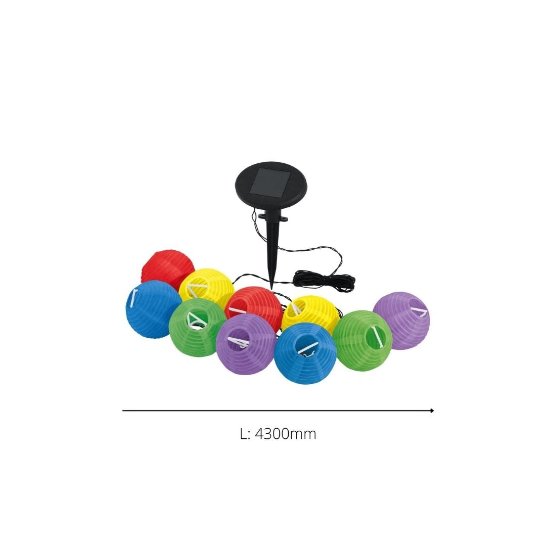 Solar Multi-Coloured LED Fairy Lights