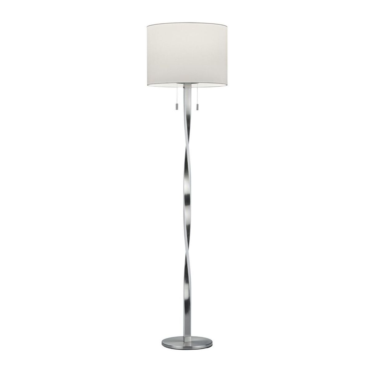Nandor 2 Light Satin Nickel LED Floor Lamp