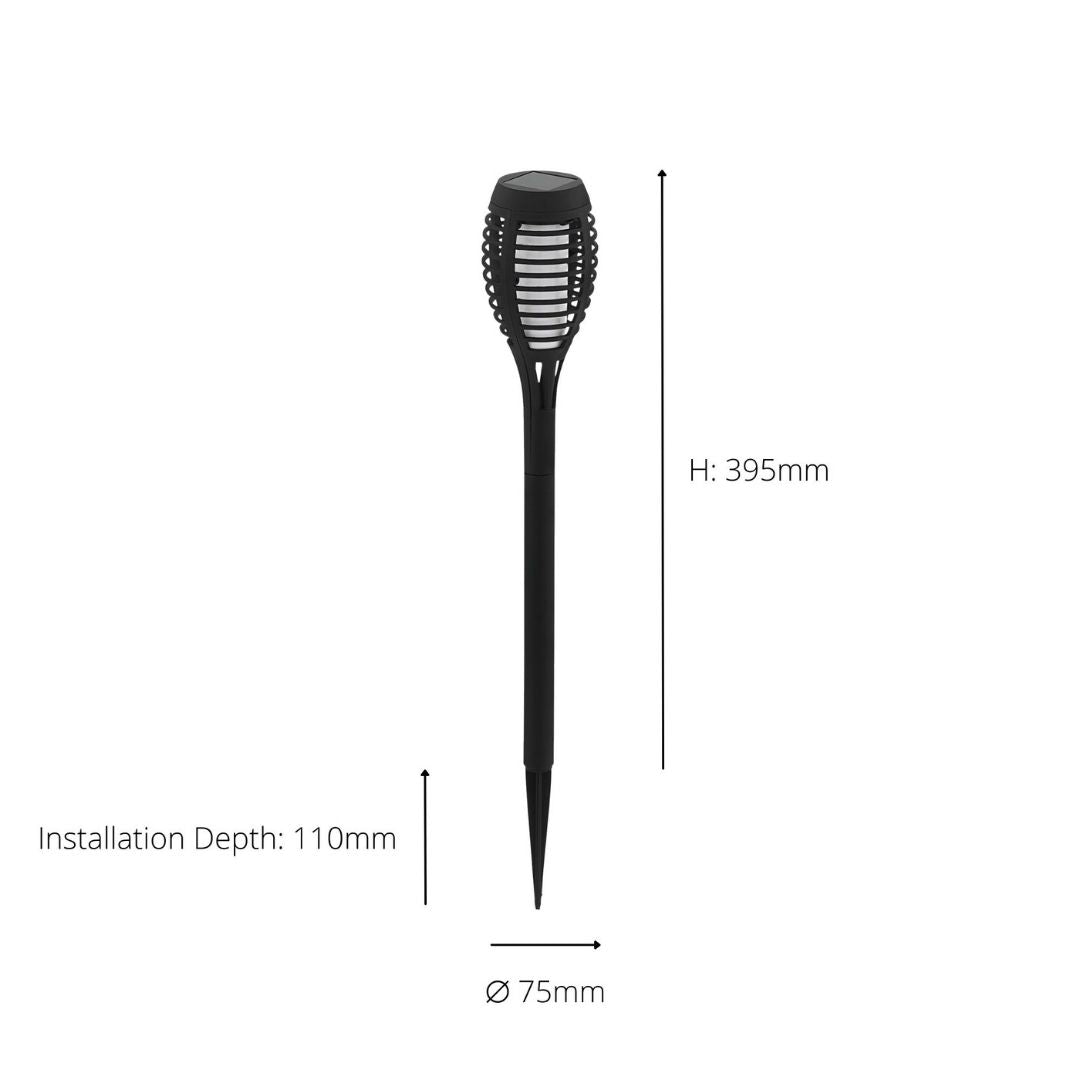 Solar Spike Flickering Outdoor Light