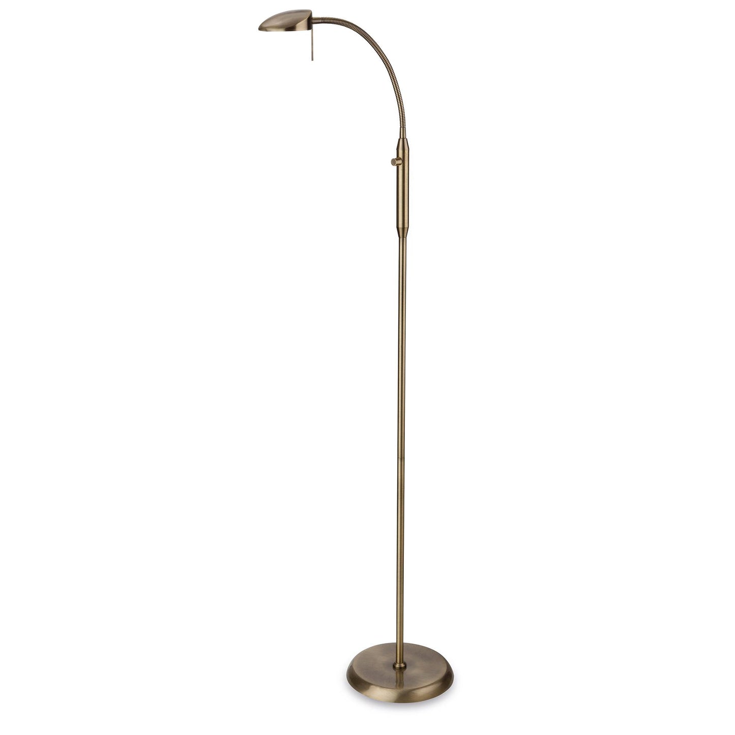 Milan Antique Brass LED Task Floor Lamp