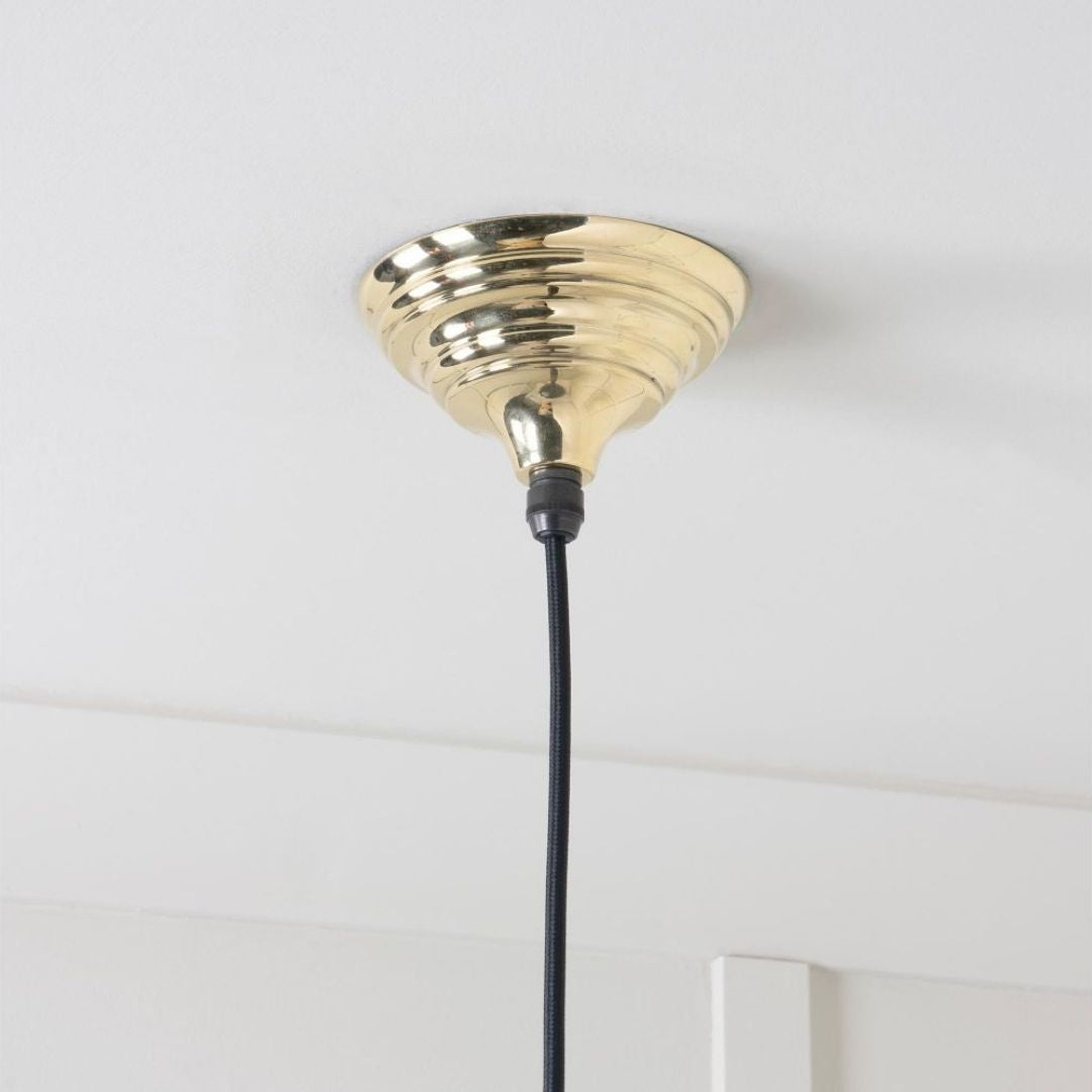 From the Anvil Hammered Brass Harborne Pendant Ceiling Light