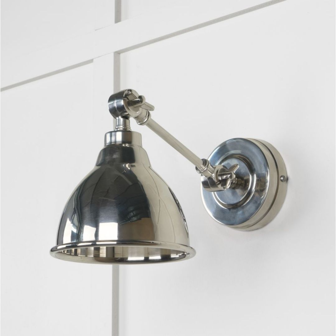 From the Anvil Smooth Nickel Brindley Wall Light