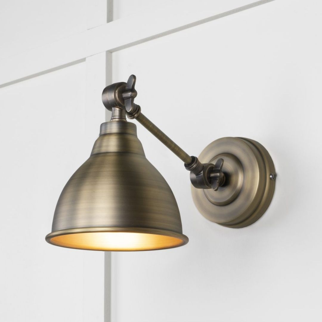 From the Anvil Aged Brass Brindley Wall Light