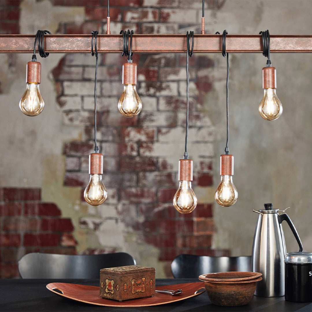 Townshend Steel 6 Light Ceiling Bar